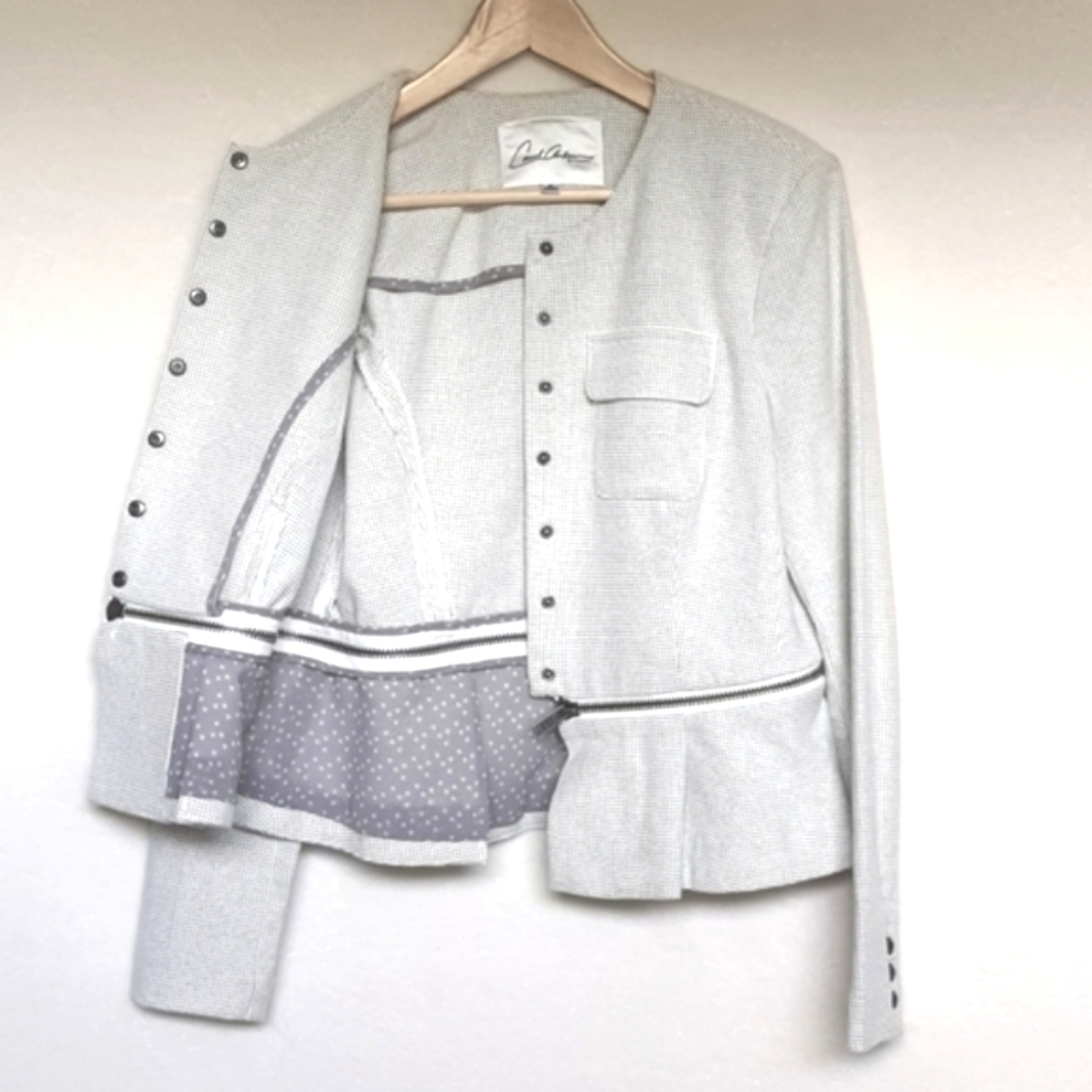 2 in 1 Cropped Blazer Jacket Womens 6 #205 Peplum Convertible Business Casual